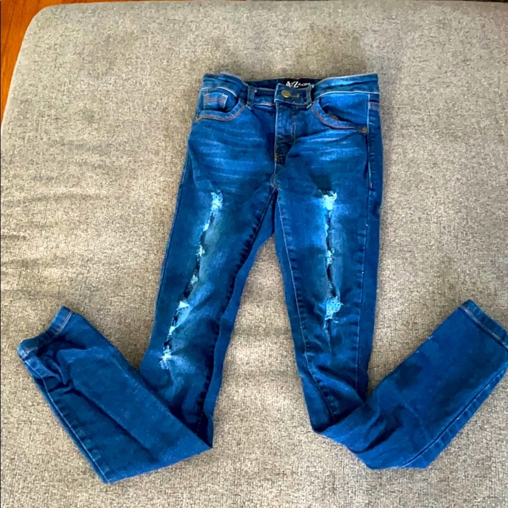 Size 12 ripped jeans in blue
